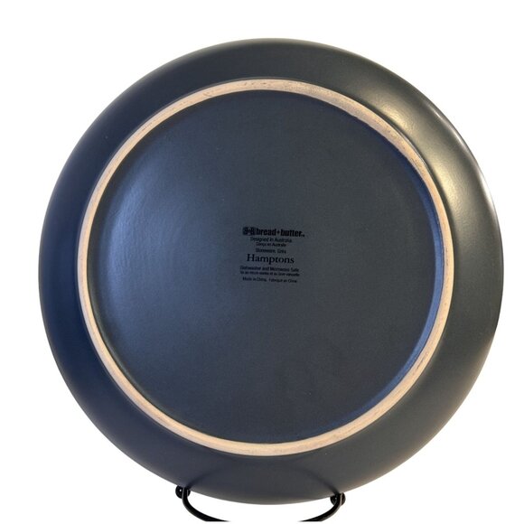 B+B Bread & Butter Hamptons Stoneware Dinner Plates Set- 2 Royal Blue 10" HTF - Picture 8 of 8